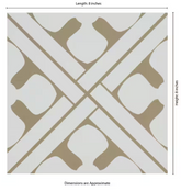 Magnolia 8 in. x 8 in. Matte Porcelain Encaustic Floor and Wall Tile (5.16 sq. ft./Case) HTC